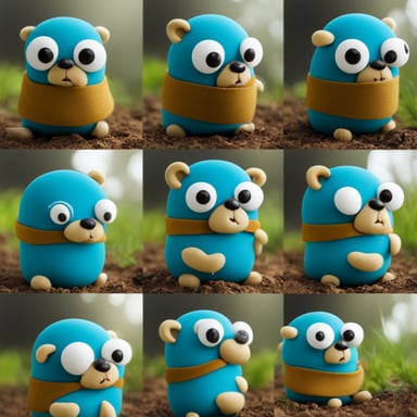 Create little thumbnail images with Go Blue Gopher inside each one.