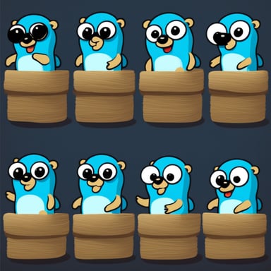 Create little thumbnail images with Go Blue Gopher inside each one.