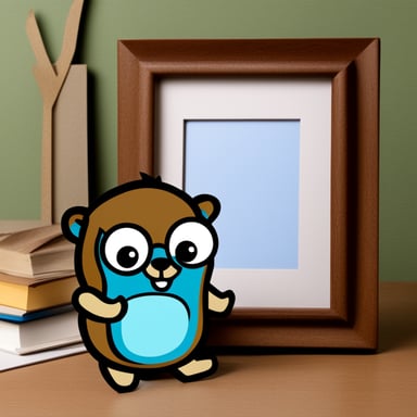 Create picture frames with Go Blue Gopher inside.