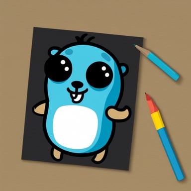 Create picture frames with Go Blue Gopher inside.