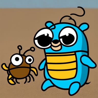 Go Blue Gopher and Ferris the Rust Crab