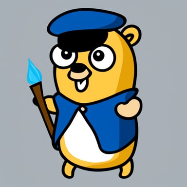 Go Blue Gopher as Hermes