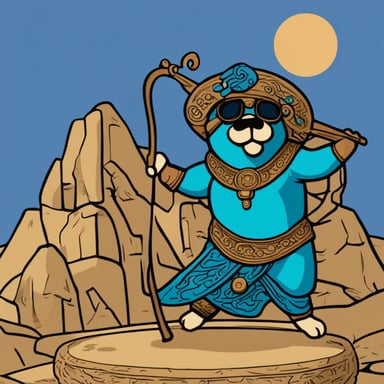Go Blue Gopher as the Messenger of the Gods, ancient style.