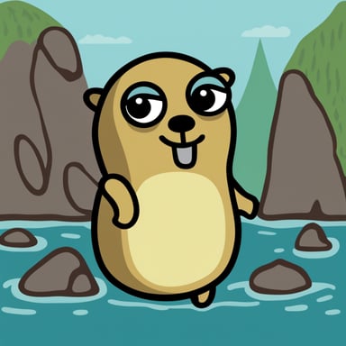 Go Blue Gopher as a half seal, half gopher.