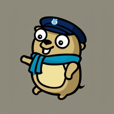 Go Blue Gopher as a half seal, half gopher.
