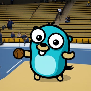 The go blue gopher, except it's a seal instead.