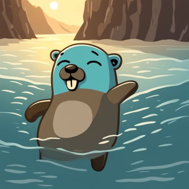 The go blue gopher, except it's a seal instead.