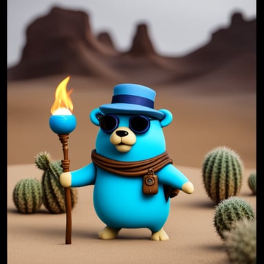 A desert alchemist go blue gopher