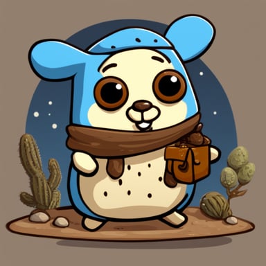 A desert alchemist go blue gopher