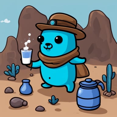 A desert alchemist go blue gopher
