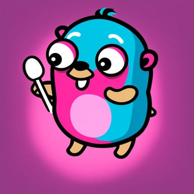 Go Blue Gopher as the happiest ping gopher on the planet with a pink theme.