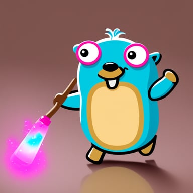 Go Blue Gopher as the happiest ping gopher on the planet with a pink theme.