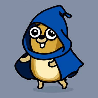 Go blue gopher in the cloak