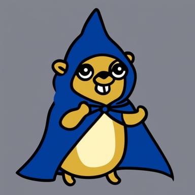 Go blue gopher in the cloak