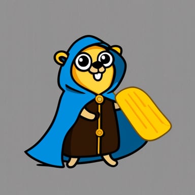 Go blue gopher in the cloak