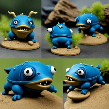 Go blue gopher looks like Squig Hopper from Warhammer Fantasy Battle.