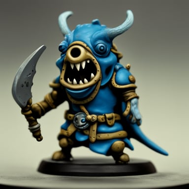 Go blue gopher looks like Squig Hopper from Warhammer Fantasy Battle.