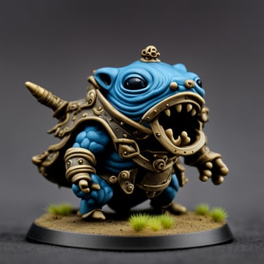 Go blue gopher looks like Squig Hopper from Warhammer Fantasy Battle.