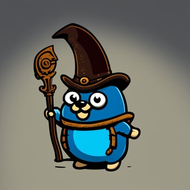 Go blue gopher looks like Squig Hopper from Warhammer Fantasy Battle for logo graphics.