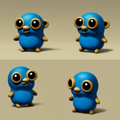 Go blue gopher looks like Squig Hopper from Warhammer Fantasy Battle for logo graphics.