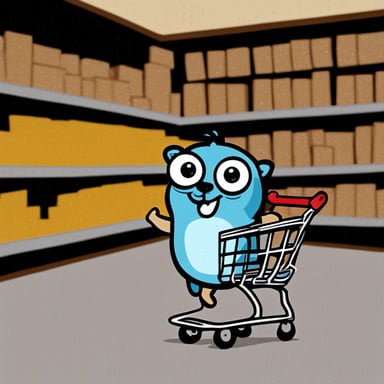 Go Blue Gopher's shopping cart