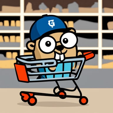 Go Blue Gopher's shopping cart