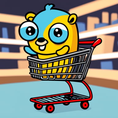 Go Blue Gopher's shopping cart