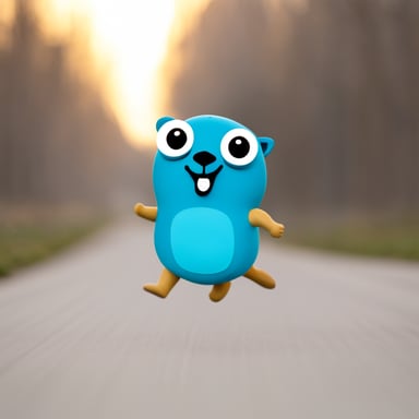 Go Blue Gopher running.
