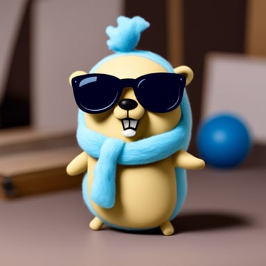 Go blue gopher fluffy
