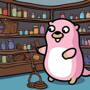 Go Blue Gopher, owner of a magic shop, sells mysterious magical items.