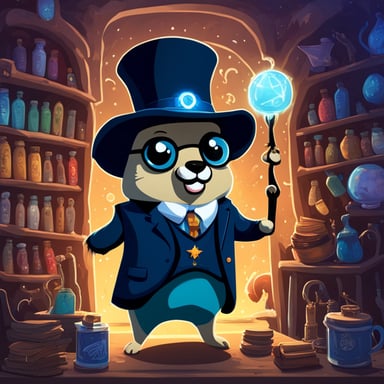 Go Blue Gopher, owner of a magic shop, sells mysterious magical items.