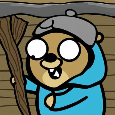 Go Blue Gopher as the angry gopher in Groundhog Day setting.