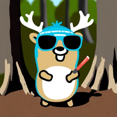 Go Blue Gopher as the deer hunter.
