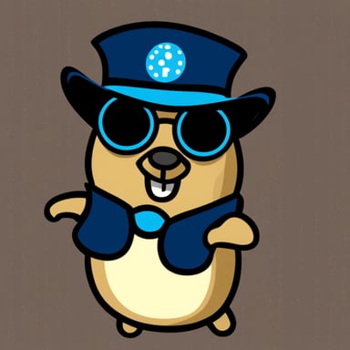 Go blue gopher as female recruiter.