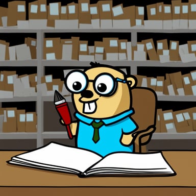 Go Blue Gopher holds a whitepaper with the caption Looking for a job.