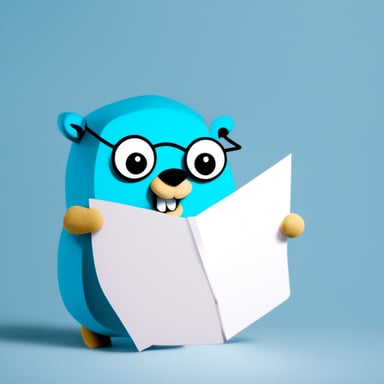 Go Blue Gopher holds a whitepaper with the caption Looking for a job.