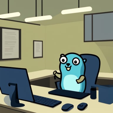 A go blue gopher working in cybersecurity.