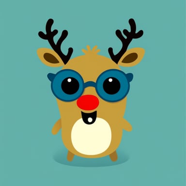 Go Blue Gopher as Red Nose Reindeer