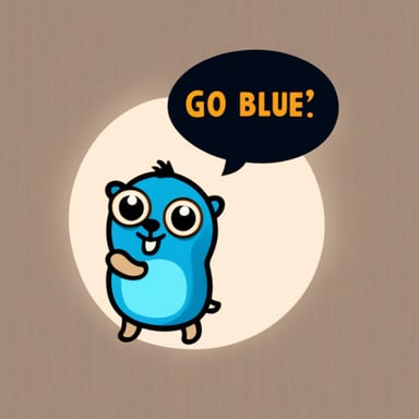 Go Blue Gopher as an identity service web icon.