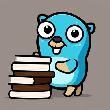 A tich Go Blue Gopher showing you the stacks