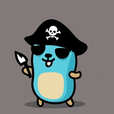 Go Blue Gopher as a pirate.