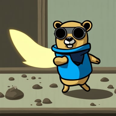 Go Blue Gopher as Vault Dweller Gopher.