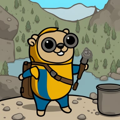 Go Blue Gopher as Vault Dweller Gopher.