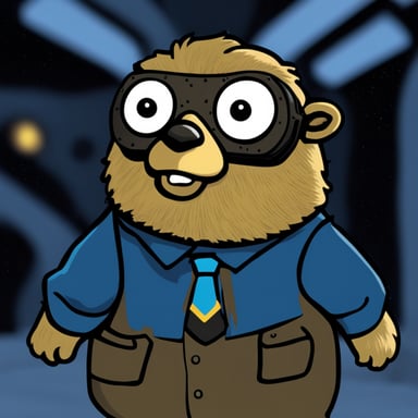 Go Blue Gopher as a Vault Overseer from Fallout.