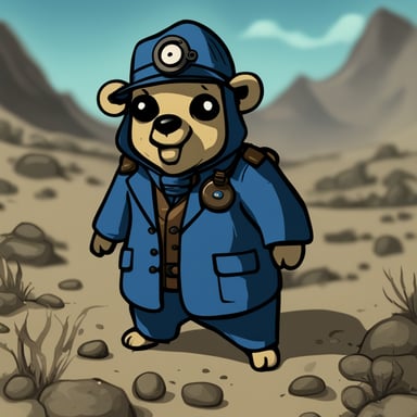 Go Blue Gopher as a Vault Overseer from Fallout.