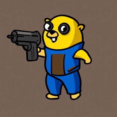 Go Blue Gopher with a Vault-tec shirt