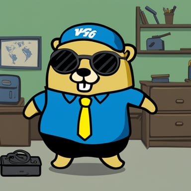 Go Blue Gopher with a Vault-tec shirt