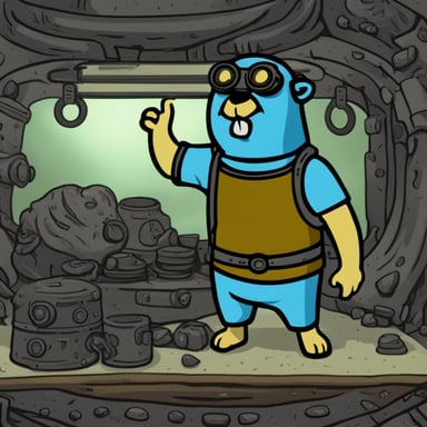 Go Blue Gopher wearing a Fallout Vault-tec shirt.