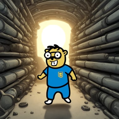Go Blue Gopher wearing a Fallout Vault-tec shirt.