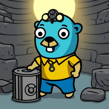 Go Blue Gopher wearing a Fallout Vault-tec shirt.